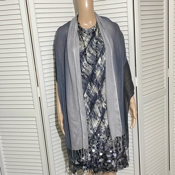 Carmen Marc Valvo Glitzy Party Dress -Wedding Guest Wow -Cocktail Party -Size 8 - Picture 5 of 16